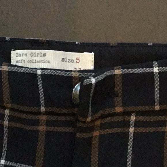 Zara plaid zipper pocket pants, size 5, NWT - Picture 4 of 5